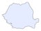Romania light blue map