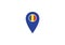 Romania location pin map navigation label symbol