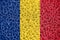 Romania national flag made of water drops. Background forecast season concept