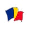 Romania national flag. Vector illustration. Bucharest