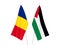 Romania and Palestine flags