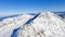 Romania, Retezat Mountains, Viewpoint from Peleaga Peak to Papusa Peak.