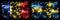 Romania, Romanian, Sweden, Swedish, flip sparkling fireworks concept and idea flags