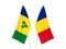 Romania and Saint Vincent and the Grenadines flags