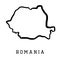 Romania shape map