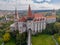 Romania - Vajdahunyad castle from drone view