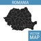 Romania vector map with title