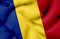 Romania waving flag