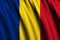 Romania waving flag illustration.