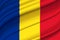 Romania waving flag illustration.