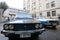 Romanian Dacia cars, one black used by the former communist Securitate and one used by the former Militia police