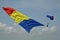 Romanian flag on the parachute