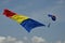 Romanian flag on the parachute