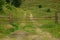 Romanian hillside and village in summer time