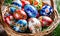 Romanian painted Easter eggs. Traditional hand painted