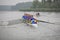 Romanian professional men rowers from the Olympic Team train in a sports base