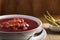 Romanian traditional beetroot soup