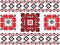 Romanian, Ukrainian, Belarusian red embroidery seamless pattern