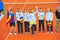 The romanian women tennis team - Sorana Cirstea saluting