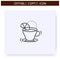 Romano coffee line icon. Editable illustration