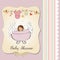 Romantic baby girl shower card
