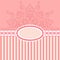 Romantic background with pattern and label. pink