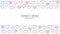 Romantic banner with hearts and place for text. Vector template