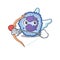 Romantic basophil cell Cupid cartoon character with arrow and wings