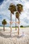 Romantic beach wedding arch