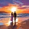 Romantic Beach Wedding at Sunset