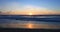 Romantic beautiful colorful sunset Pacific Ocean beach 4K
