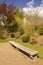 Romantic bench with statue of Hercules