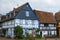 Romantic blue half-timbered house in the Rheingau / Germany