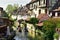 Romantic boat trip along the canal in the little Venice of Colmar. France