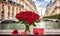 Romantic bouquet in Paris, perfect Valentine\\\'s Day