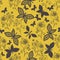 Romantic butterfly seamless pattern.