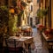 Romantic Cafe Scene in Florence's Historic Center