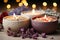 Romantic candlelit spa: aroma therapy
