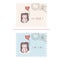 Romantic cartoon hedgehog valentines postage stamps Hand Drawn