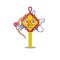 Romantic chinese knot Cupid cartoon character with arrow and wings