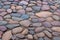 Romantic Cobblestone pavement street background block brick