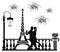 Romantic couple dancing in Paris