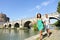 Romantic couple tourists in Rome