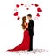 Romantic Couple Vector Illustration