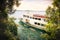 Romantic cruise lake ship ferry