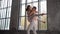 Romantic dance movement between man and woman. Concept of relationship, trust and support