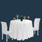 A romantic date. A romantic dinner for two. A table with a white cloth. Vector illustration.