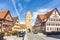 romantic Dinkelsbuhl, city of late middleages and timbered houses in Germany