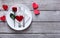 Romantic dinner concept. Valentine day or proposal background