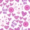 Romantic Doodle Pattern with Hearts-03